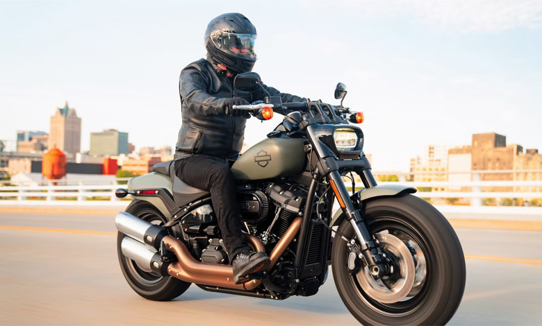 harley davidson fat bob riding